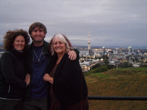 Mount Eden and the Sky Tower, Auckland, New Zealand